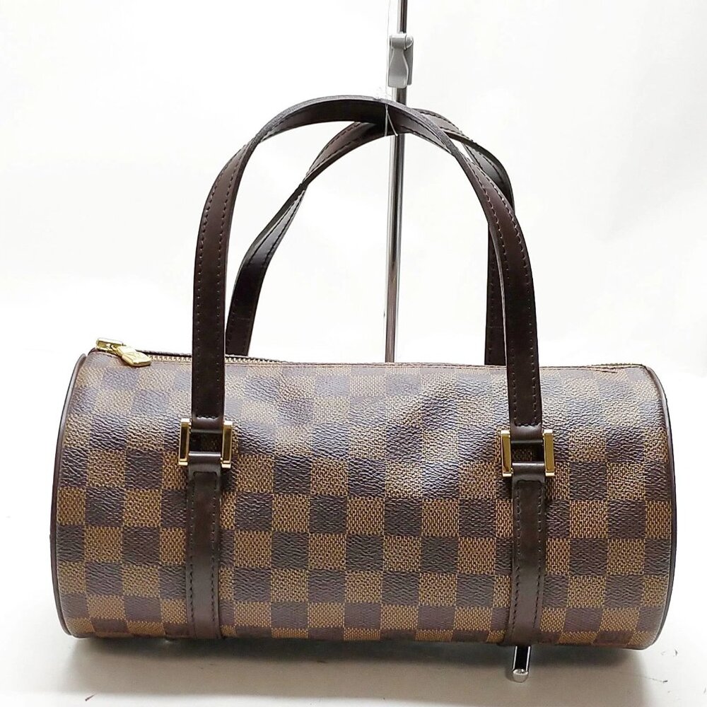 Authentic Louis Vuitton Papillon 26 Damier Ebene Barrel Shoulder Bag - Picture 2 of 16